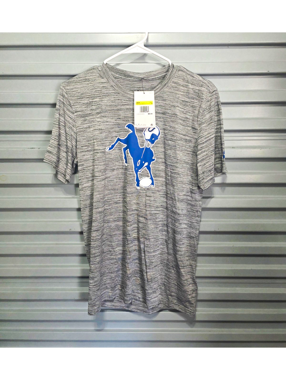 Indianapolis Colts NFL Gray Short Sleeve T-Shirt with Shield Logo Men's Small